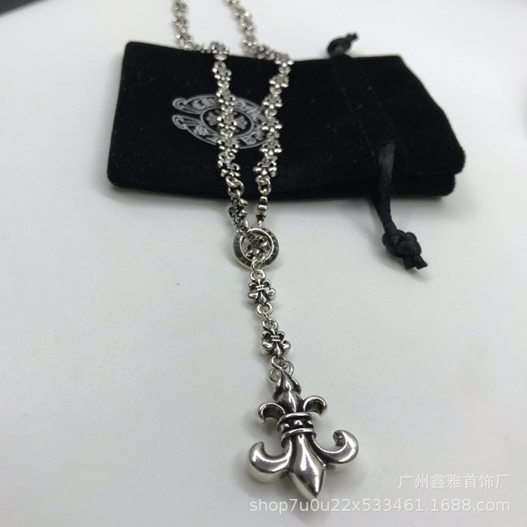 Cricket Classic Anchor Army Flower Integrated Necklace Pendant Adjustable European and American Couple Trendy Brand Retro Popular Same Style
