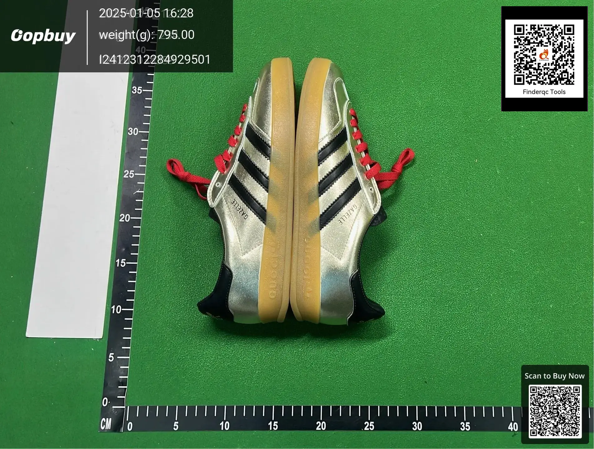 Adidas Gazelle Gold Black Red