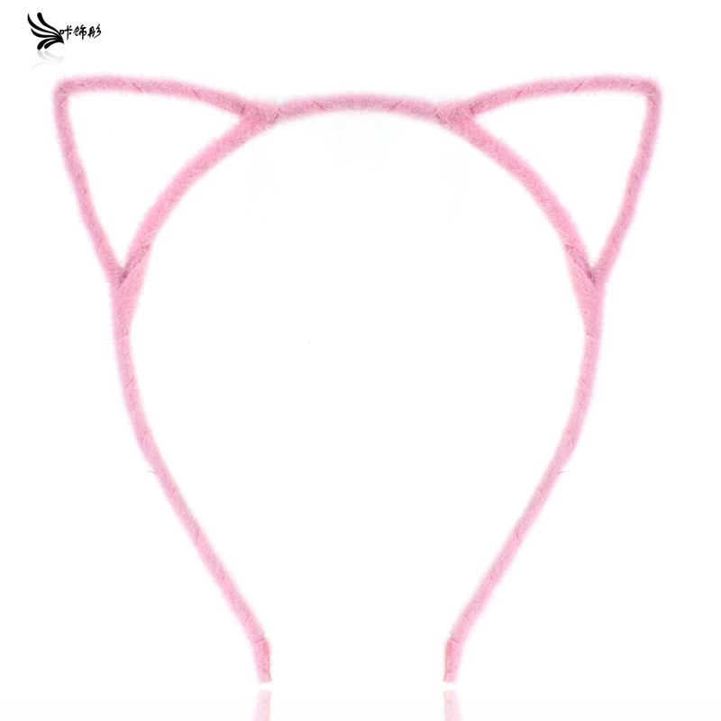 Kakutong Korean Hairpin Cat Ears Headband Women's Headwear Sweet and Cute Super Cute Adult Rabbit Ears Headband