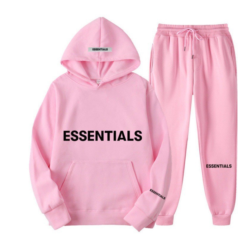 FEAROFGOD double-line Essentials cross-border fashion brand hooded suit men's and women's loose fleece-lined sweater suit F