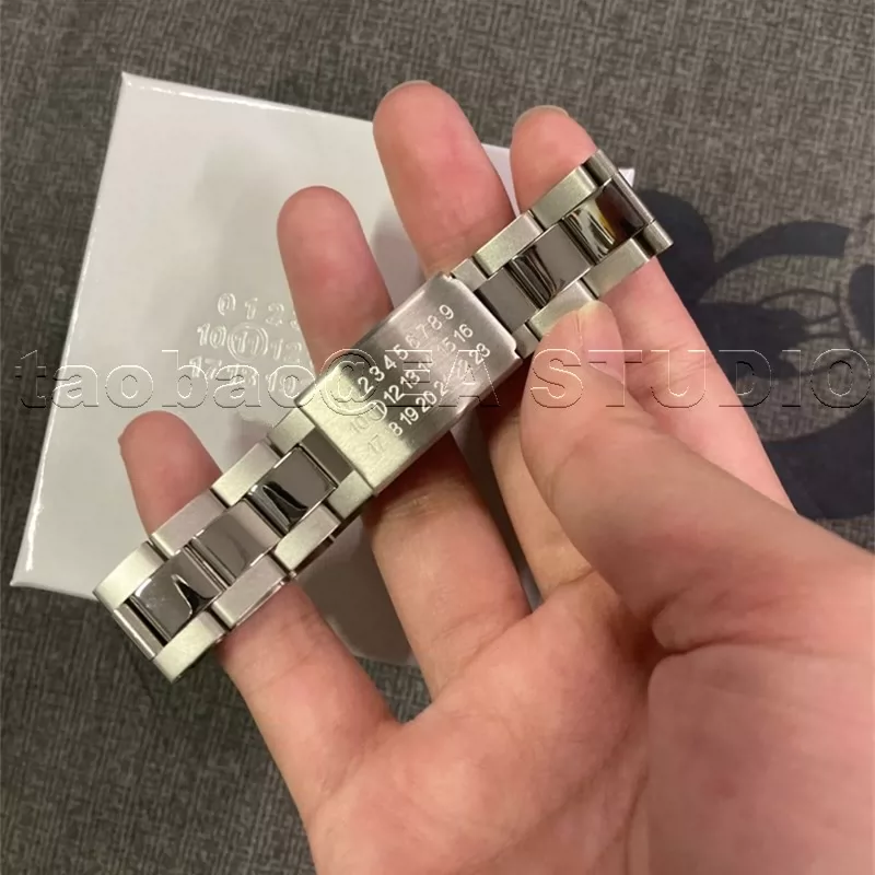 Endless Abyss m Style Spliced Strap Bracelet Digital Logo Titanium Steel Bracelet Couple Chain Bracelet