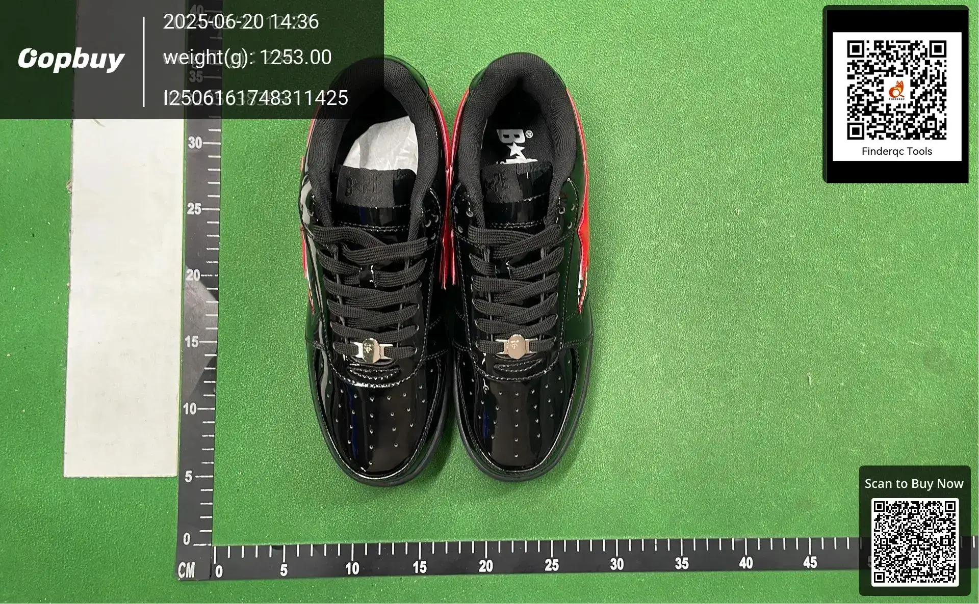BAPE STA Black Red Patent