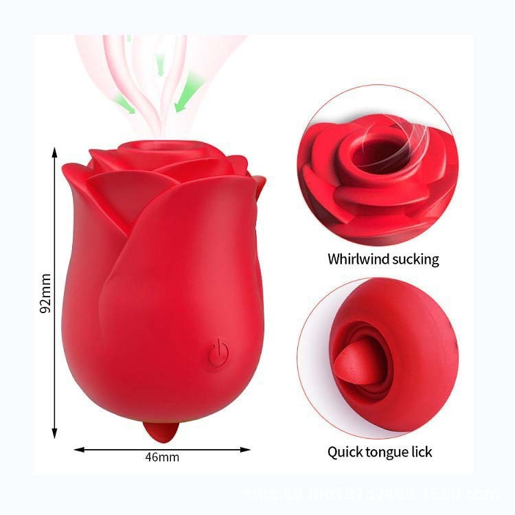 Meet Huan Rose Jumping Egg Adult Spring Rose Fun Tongue Licking Jumping Egg Female Wear Masturbation Fun Sex Products