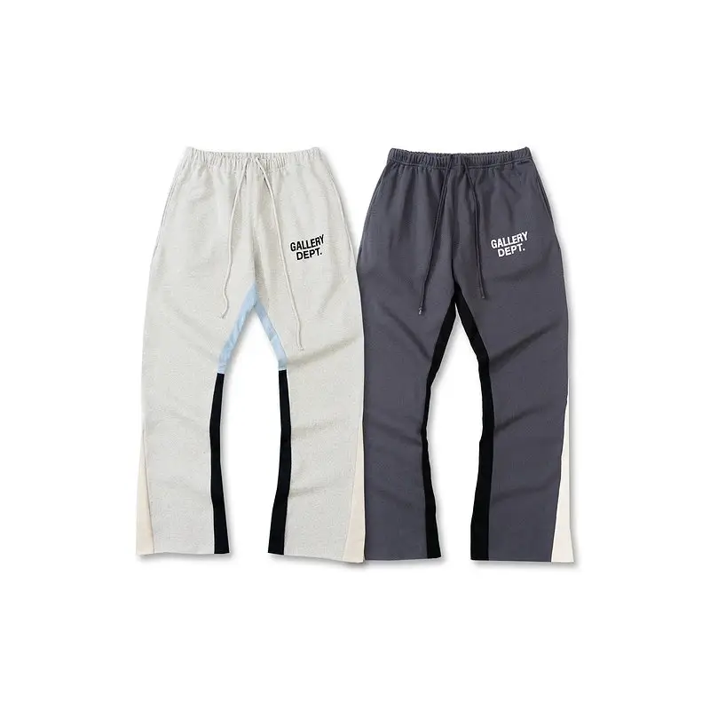 7216#Gallery Dept. Painted Flare Sweat Pant 拼接抽绳卫裤 灰色 黑蓝 S-XL