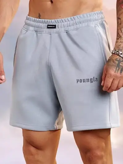 YOUNGLA American New arrival Muscle Fitness Running Straight-leg shorts Summer Casual Trendy Loose Cross Border Pants