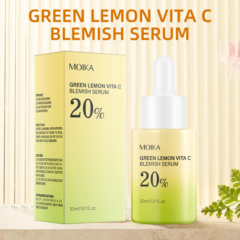 Amazon full English version of green lemon vitamin C essence VC stock solution foreign trade cross-border export wholesale Europe and the United States
