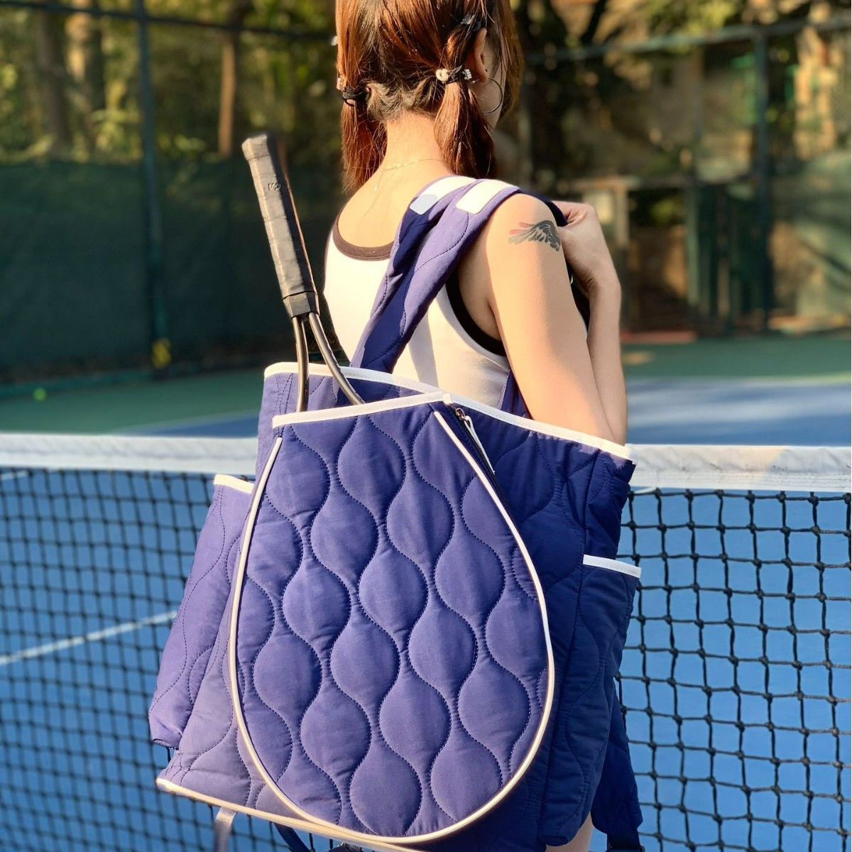 Amazon multi-functional badminton racket bag large capacity outdoor sports tennis bag sports crossbody pick racket bag