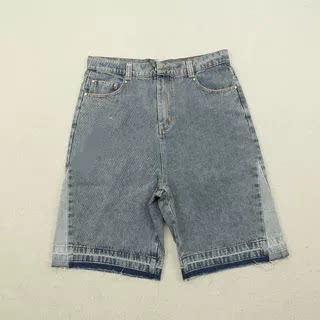 Curved Letter Embroidered Logo Denim Shorts Foto QC de TAOBAO na Qualit.ly