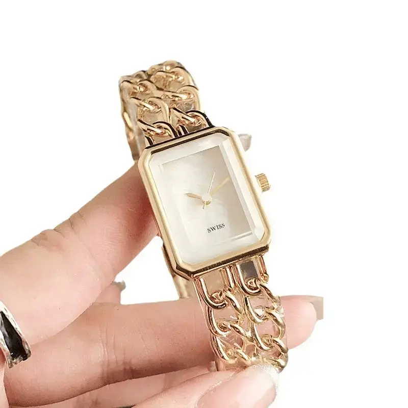Cross-border New Style Elegant Watch Women's Women's Vintage Niche Light Luxury Women's Small Square Watch Bracelet Strap Fashion Wristwatch
