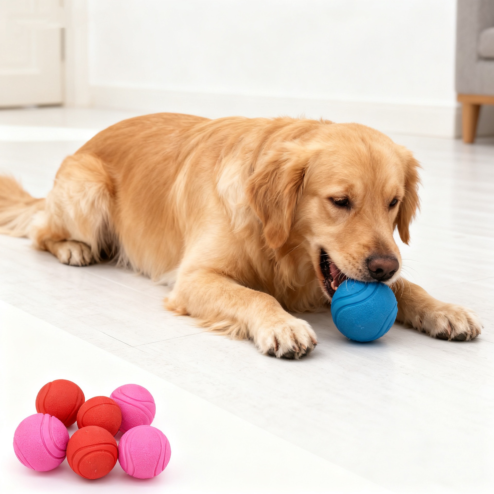 Pet Toys Can't Bite Bleed Bleed Ball Dog Molar Teeth Resistant Rubber Solid Ball Dog Toys Self-relief Dog Ball