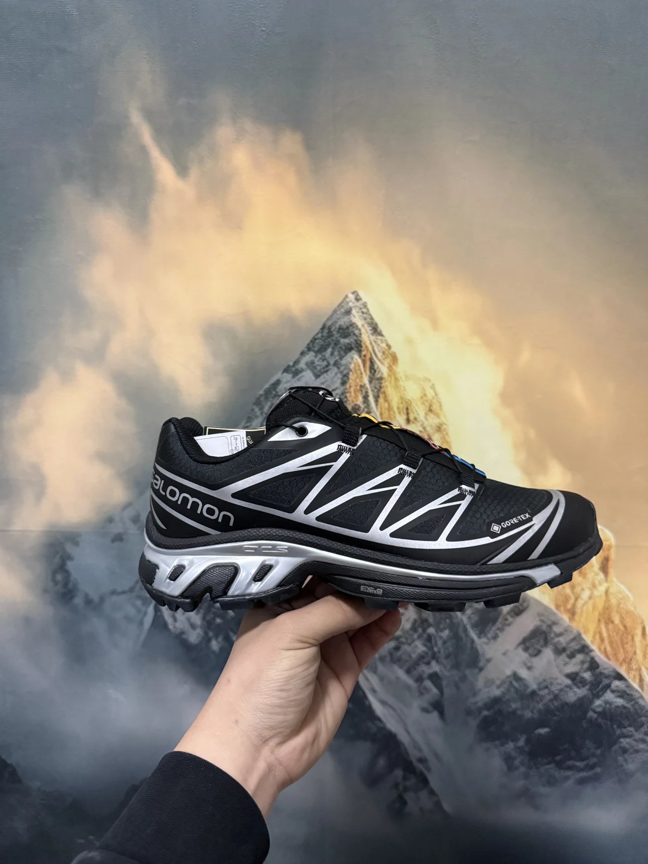 Long-term spot XT-6 GTX shock-absorbing, wear-resistant, anti-slip low-cut outdoor casual sports climber running shoes black silver