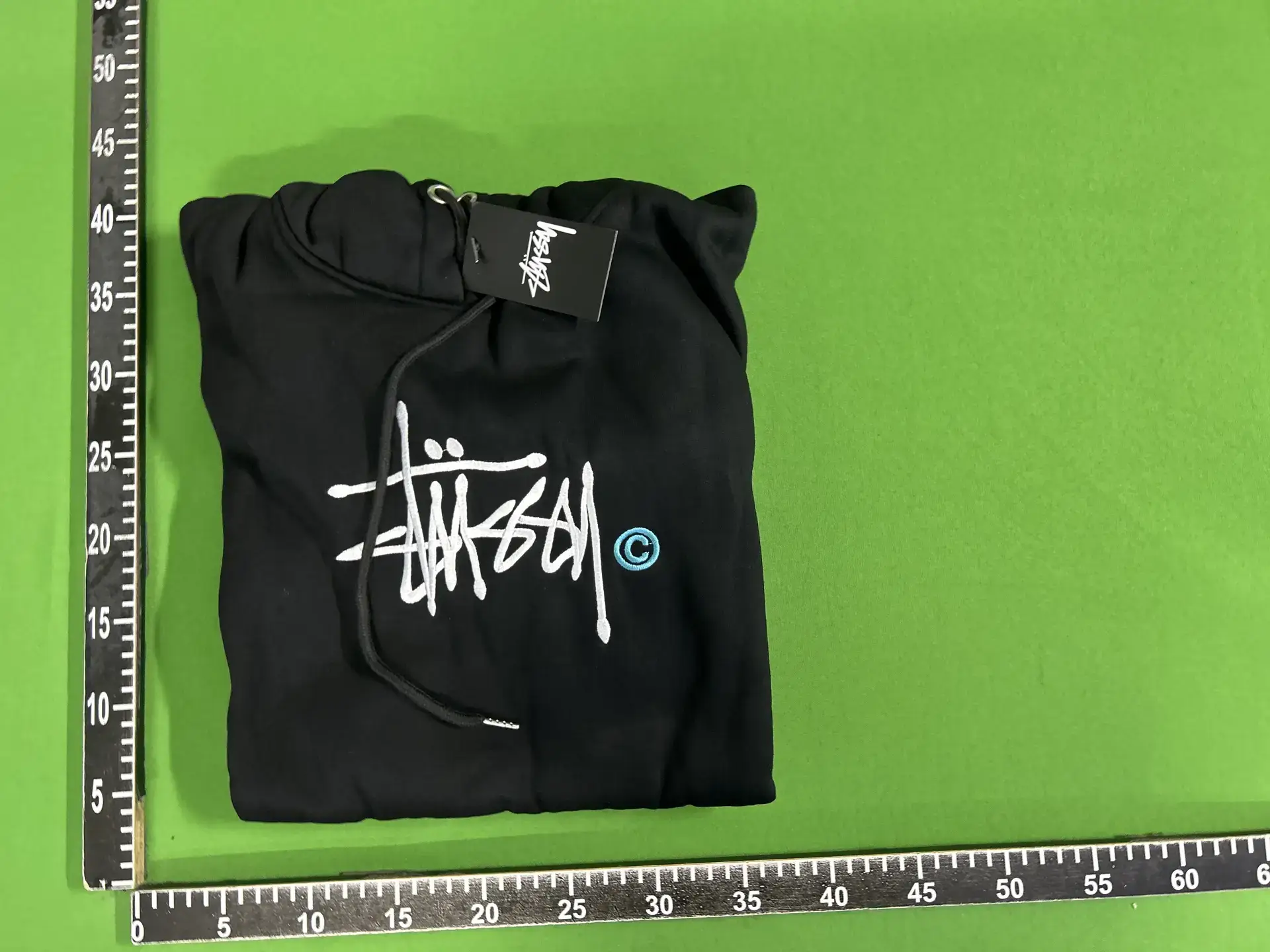 Stussy Embroidered Logo Hoodie Black
