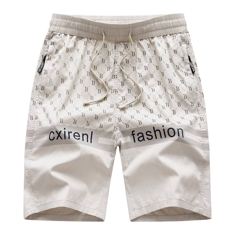 Men's Pure Cotton Shorts, Summer Casual Thin Straight Loose Cargo Pants, Men's Beach Pants, Breathable