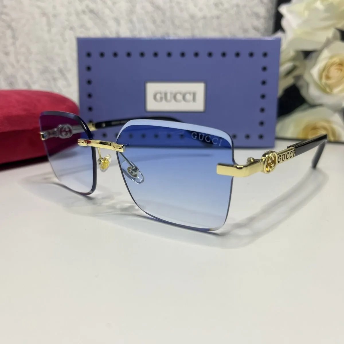 GUCCI Rimless Sunglasses