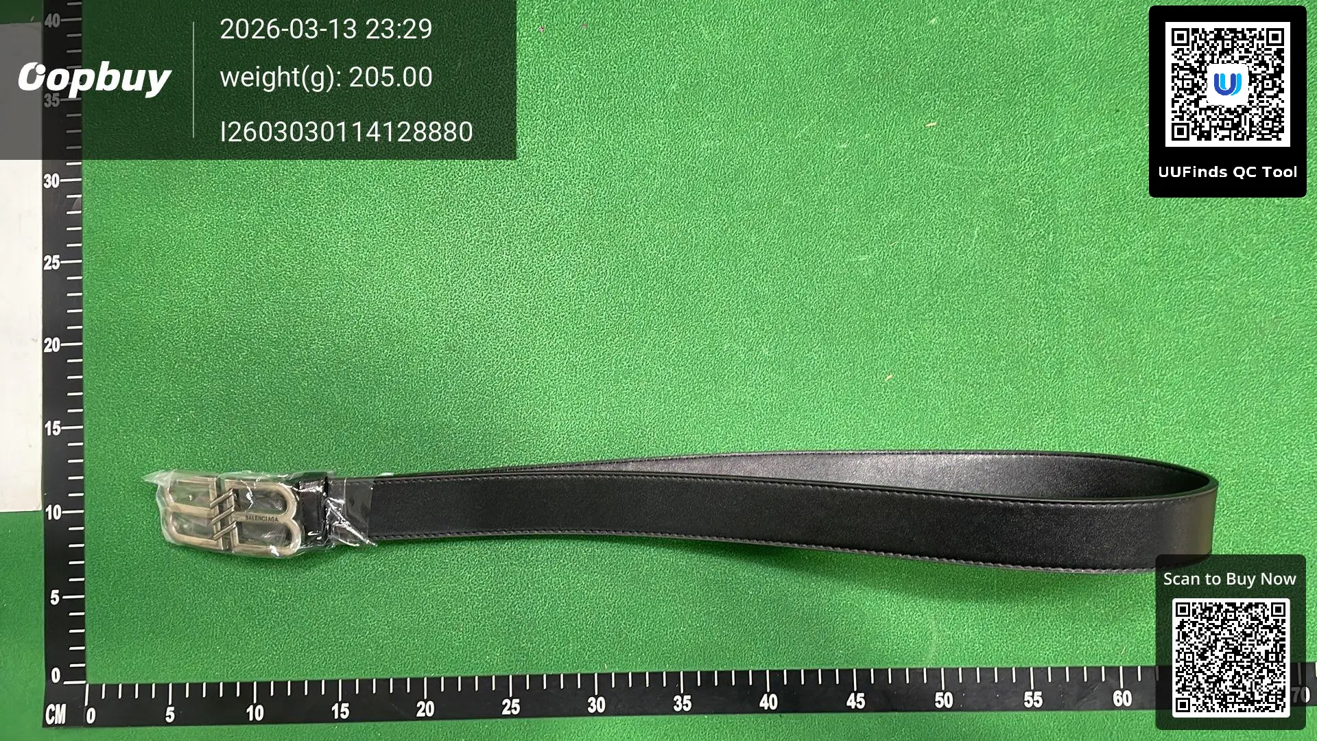 Balenciaga BB Belt Black