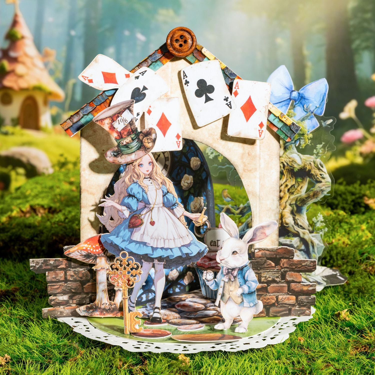 Ketchup Girl Fairy Tale Adventure Manual Series Fairy Tale Theme No White Edge Hard Card Stickers 6 Styles 15 Sheets