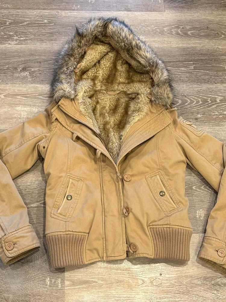 Hua Mo Original Retro Early Autumn Unique and Super Stylish Jacket, Early Autumn Niche Design Brown Hooded Jacket