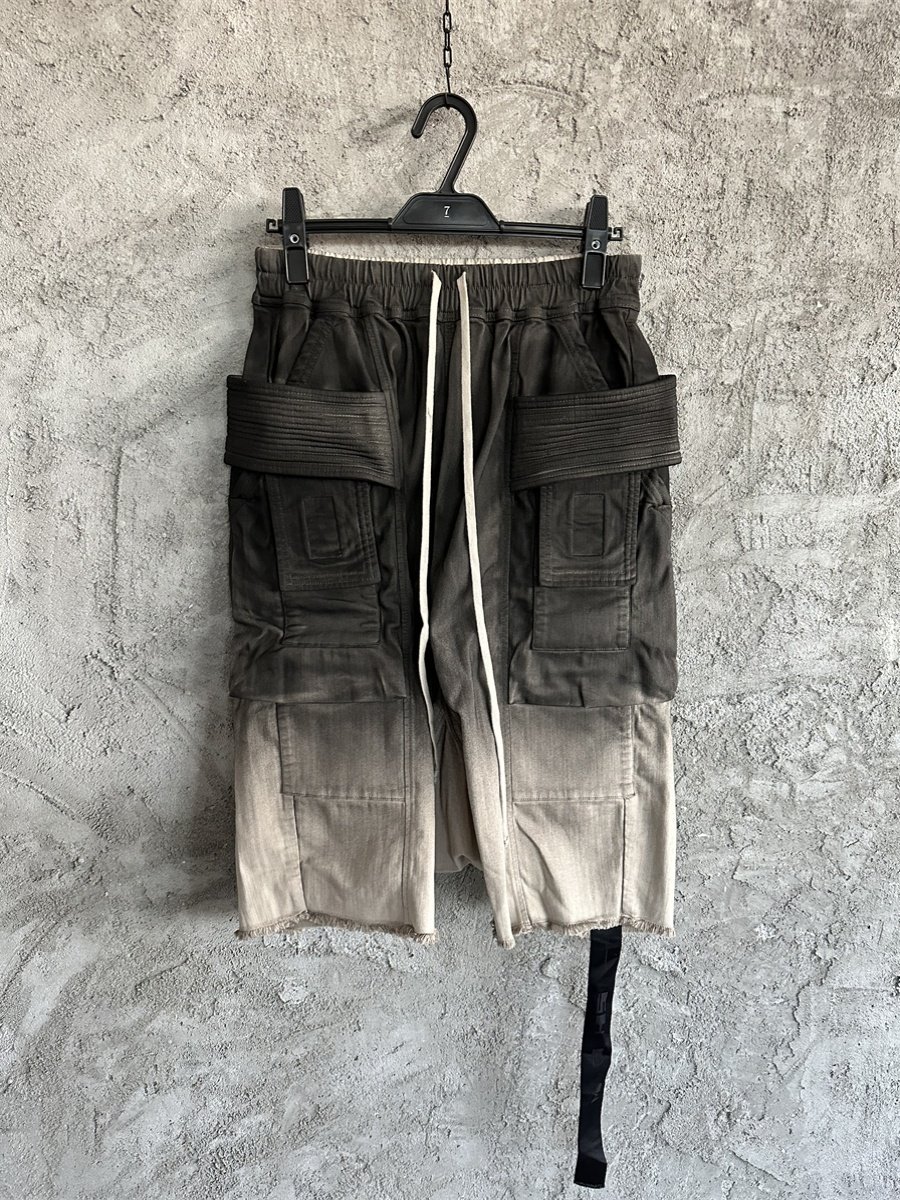 Xuanzhan Ro Retro Washed Distressed Gradient Ripped Denim Shorts Wide-Leg Loose Casual Workwear Harem Pants Foto QC de TAOBAO na Qualit.ly