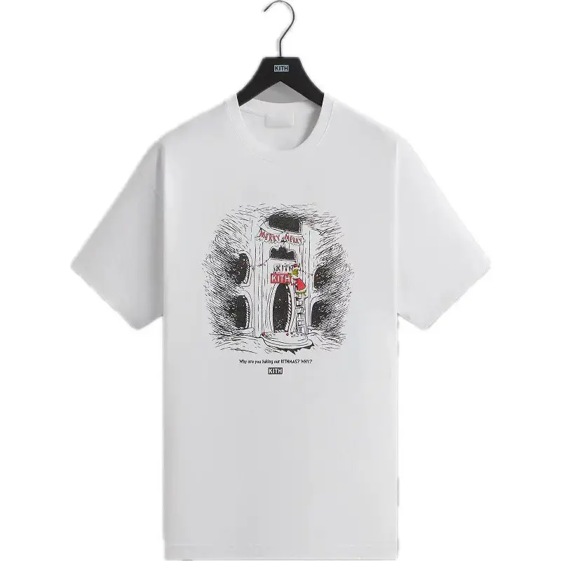Kith Grin-Ch Serif Cute Cartoon Print T-Shirt