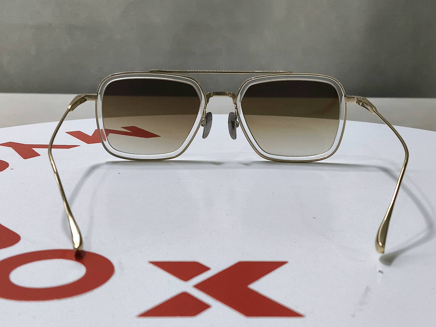 Iron Man Downey Style Glasses Spider-Man Double-Bridge Sunglasses for Men with Large Frames, Can Be Customized with Photochromic Prescription Lenses QC