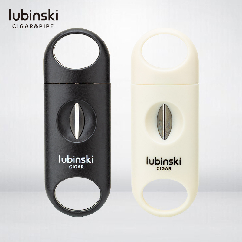 LUBINSKI LUBINSKI Cigar Shears Plastic Cigar Knife Stainless Steel V-Blade Portable Cigar Scissors