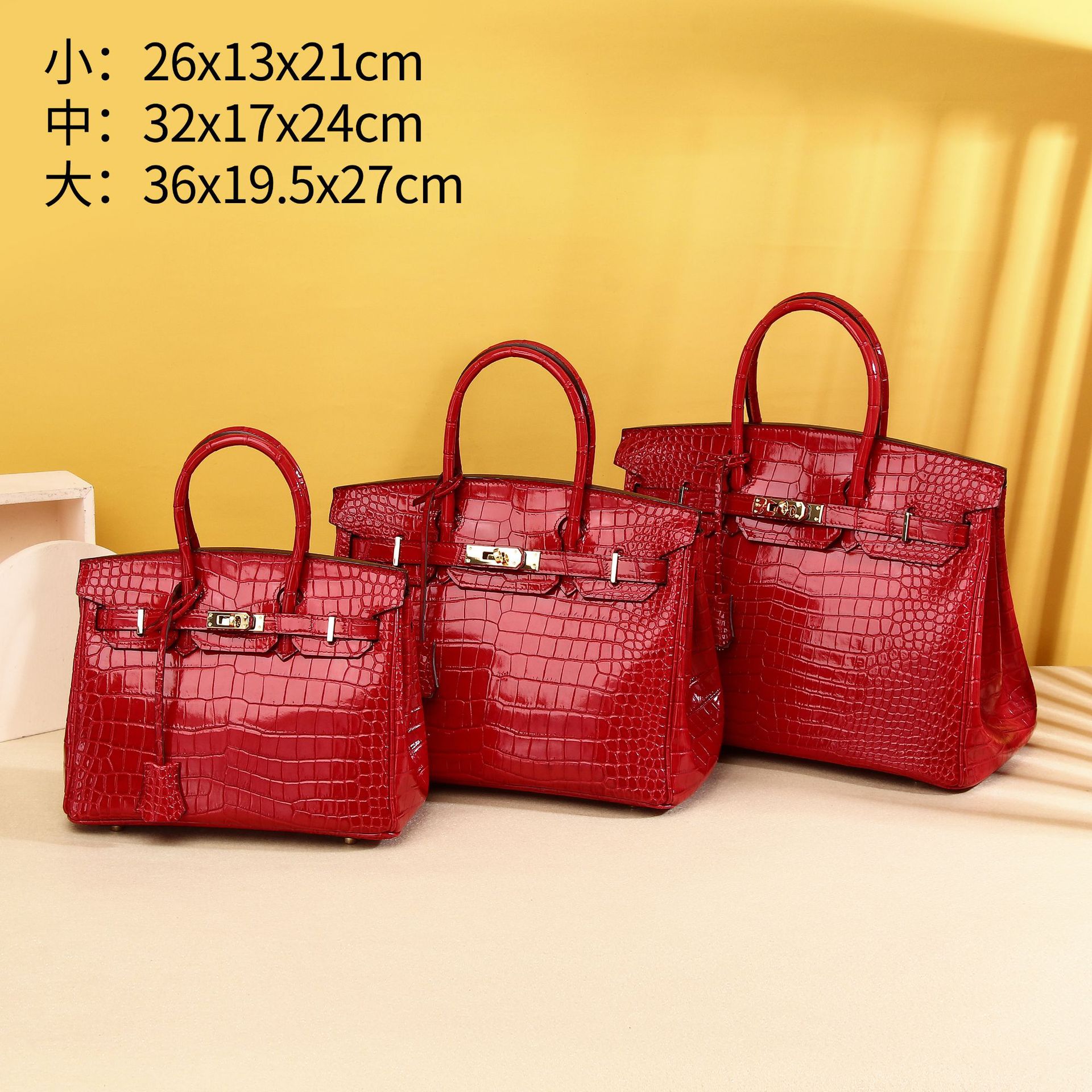 Crocodile Belly Pattern Women's Bag 2024 New BK Platinum Bag Large Capacity Handbag Light Luxury High-end Crossbody Bag Trendy
