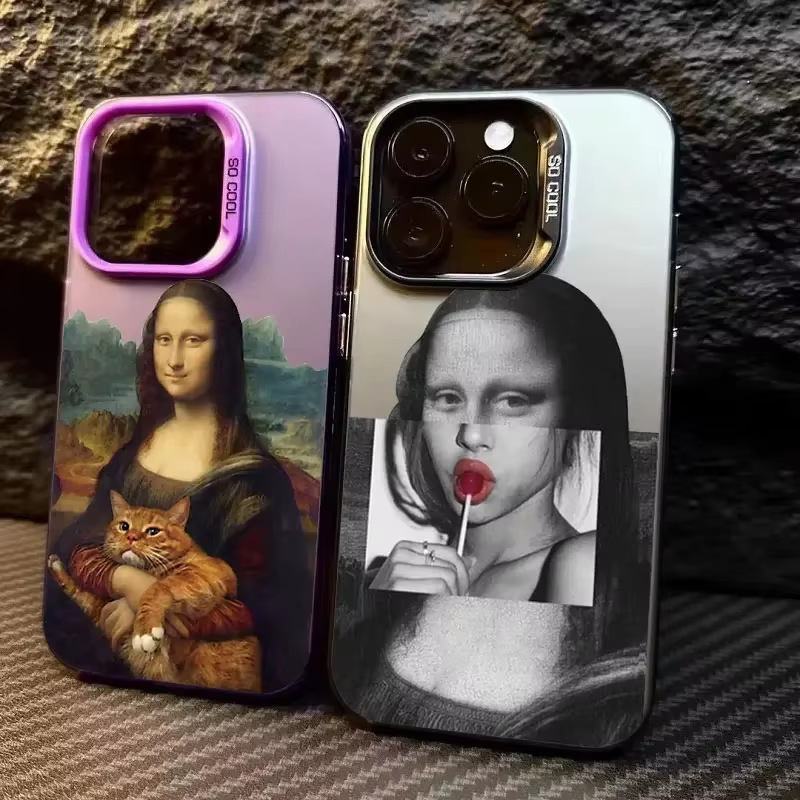 Oil Painting Woman Lisa Iphone17Promax Phone Case 16/15Plus Laser Case 14 Apple 13 Hard 12