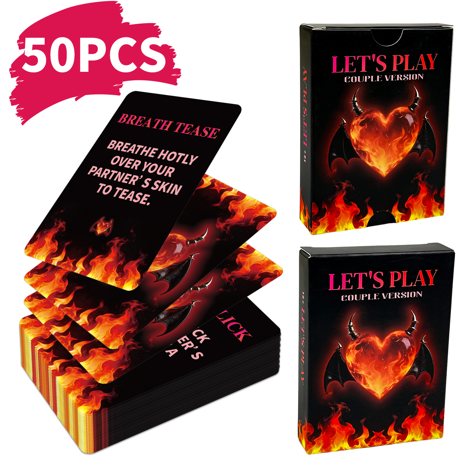 Temu's New 50-Piece Color Box Set of Couple Cards, Fun Interactive Bedroom Games for Couples, Direct from the Source Factory