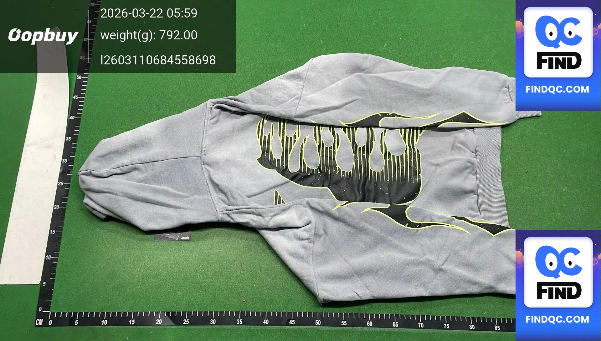 Cross-Border Hellstar Pure Cotton Printed Washed and Distressed Casual Couple Hooded Sweatshirt — foto QC 2