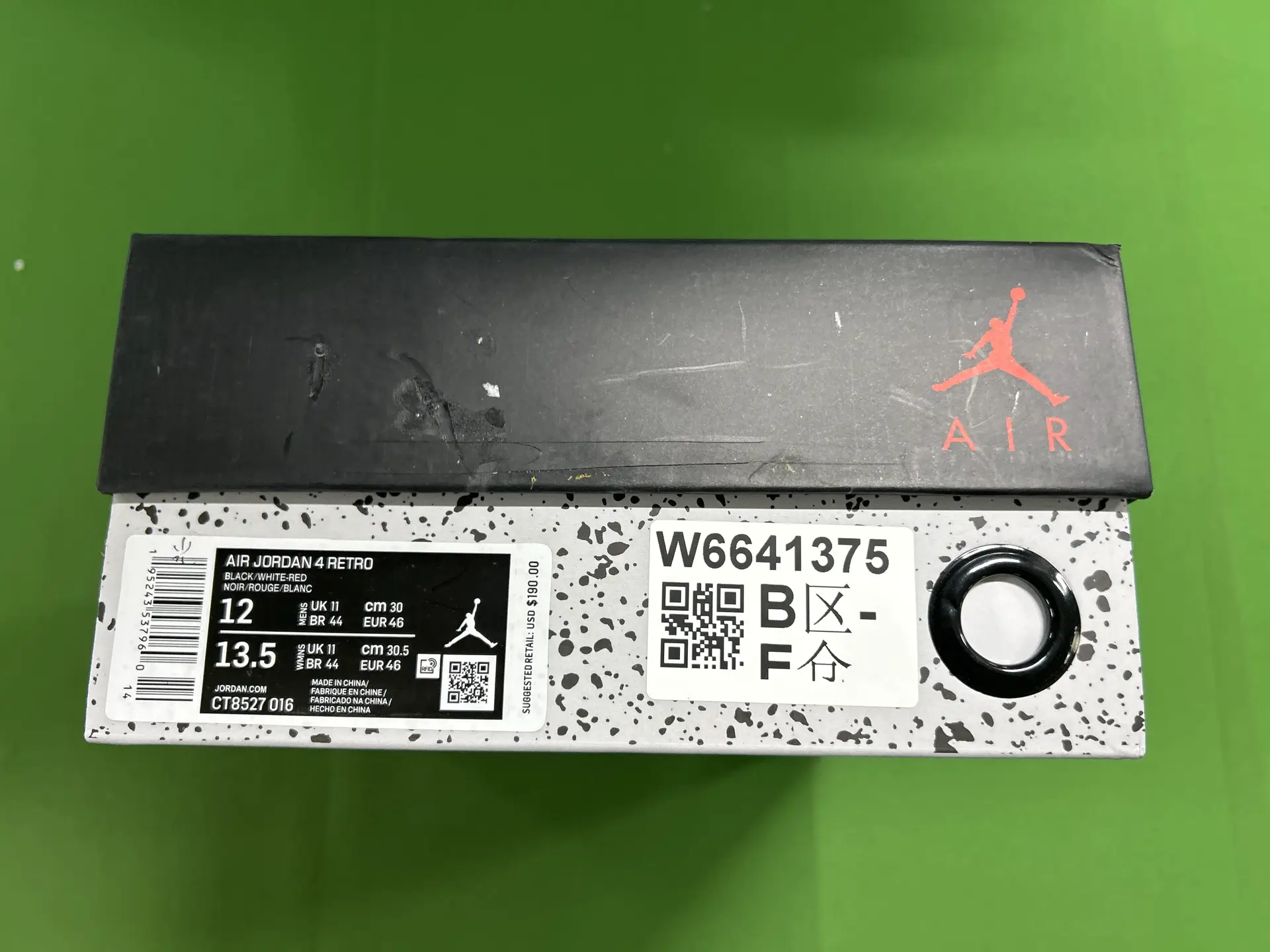 Air Jordan 4 Retro Black White Red