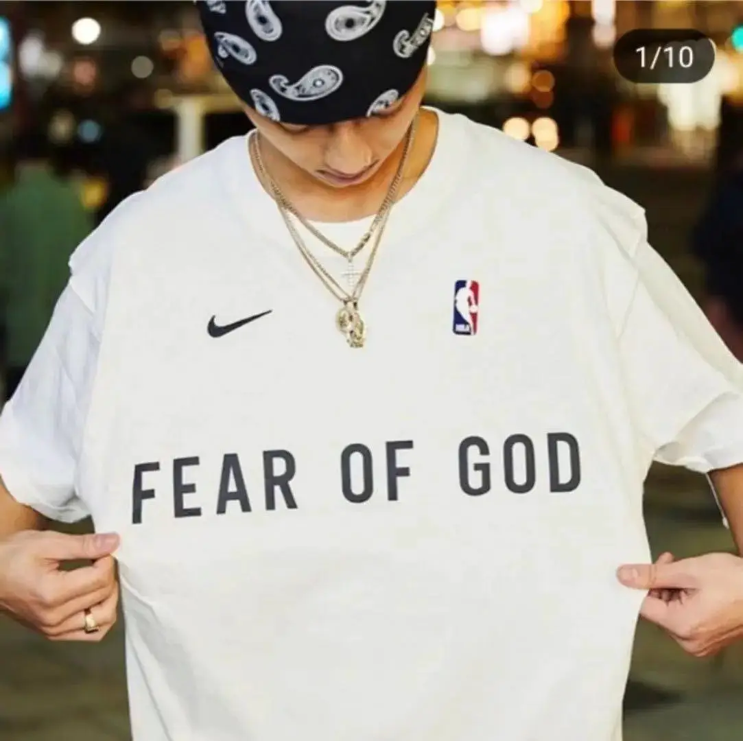 CH818 oversize春夏新款潮牌FEAR OF GOD FOG 乔丹合作版宽松短袖T恤潮男纯棉短T灰色米黄卡其色黑色白色S-XL