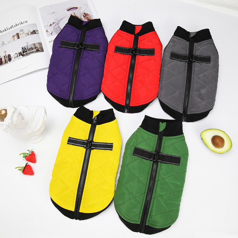 Pet Clothing Dog Clothes Autumn and Winter Bull Fighting Cotton Clothes Teddy Small Dog Pet Clothes 21 Buckle Cotton Vest