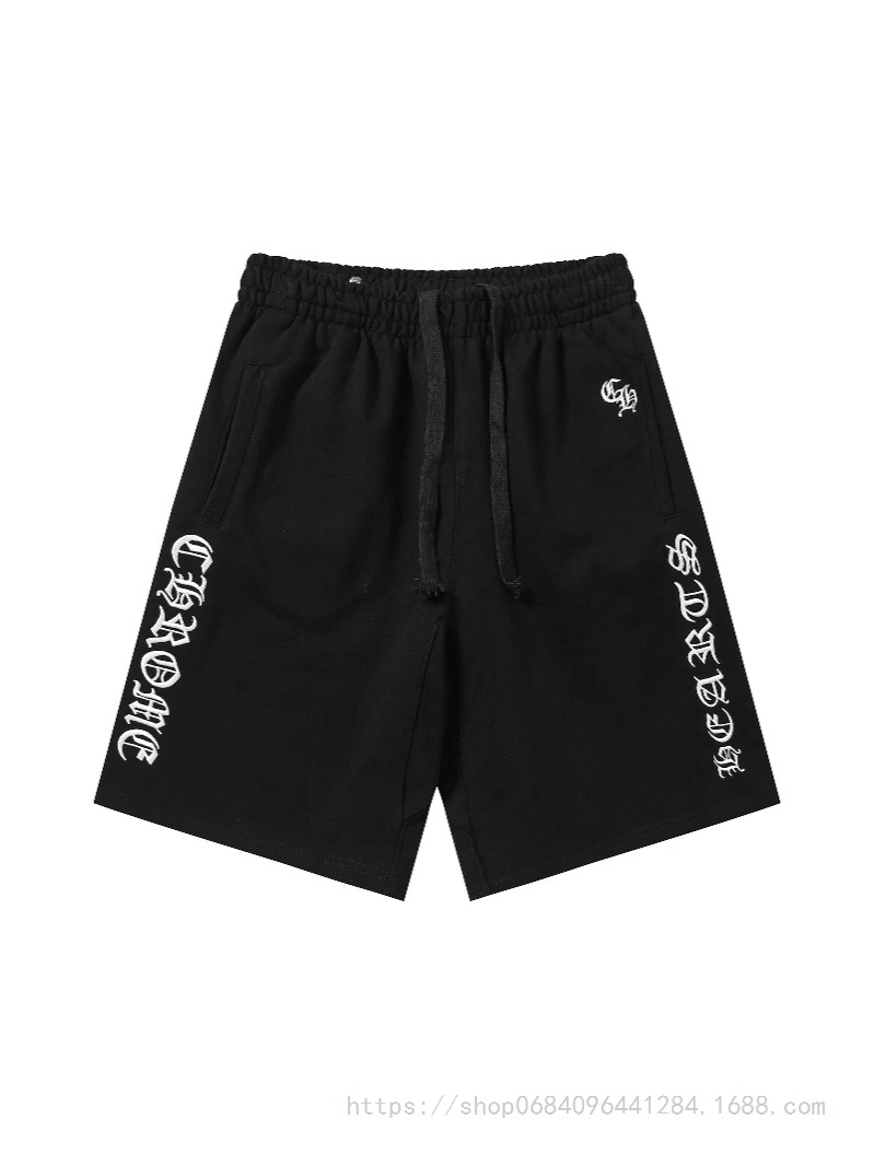 Chrome Hearts Summer New Sanskrit Letter Embroidered Shorts Five-Quarter Pants for Men and Women Wholesale