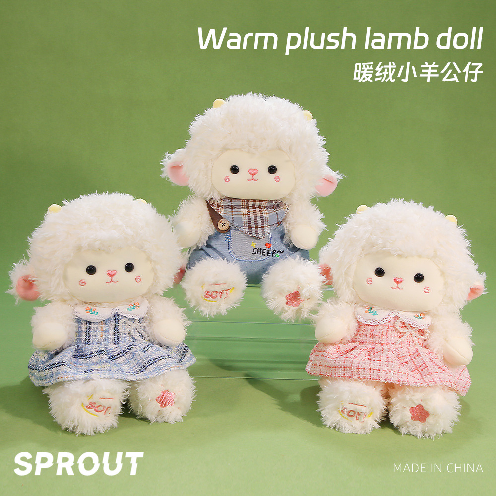 New Cute Warm Plush Woolen Toy Doll Trendy Doll Girl Sleeping Pillow Doll Gift Wholesale