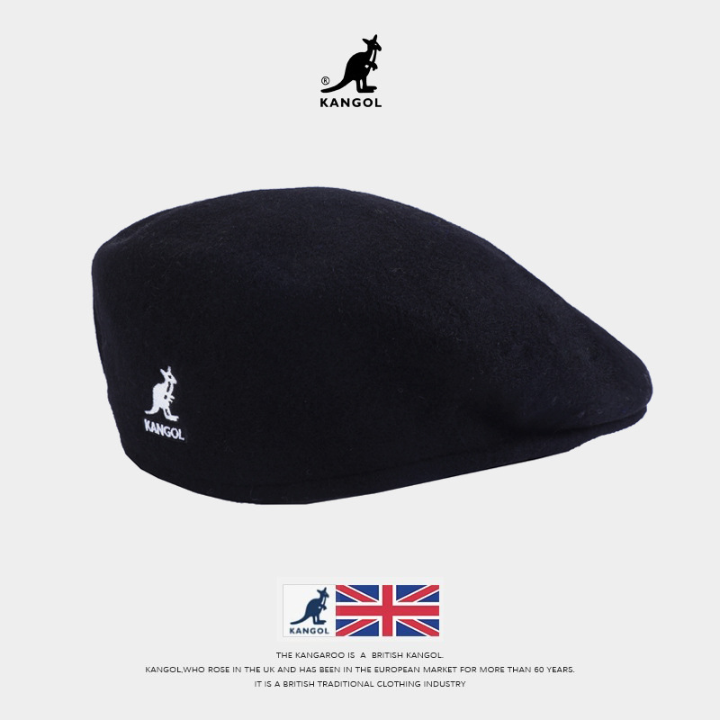 Kangol Kangaroo Beret Women's Wool Autumn and Winter Forward Hat Men's All-match Double-sided Anti-wear Retro Paintsman Hat