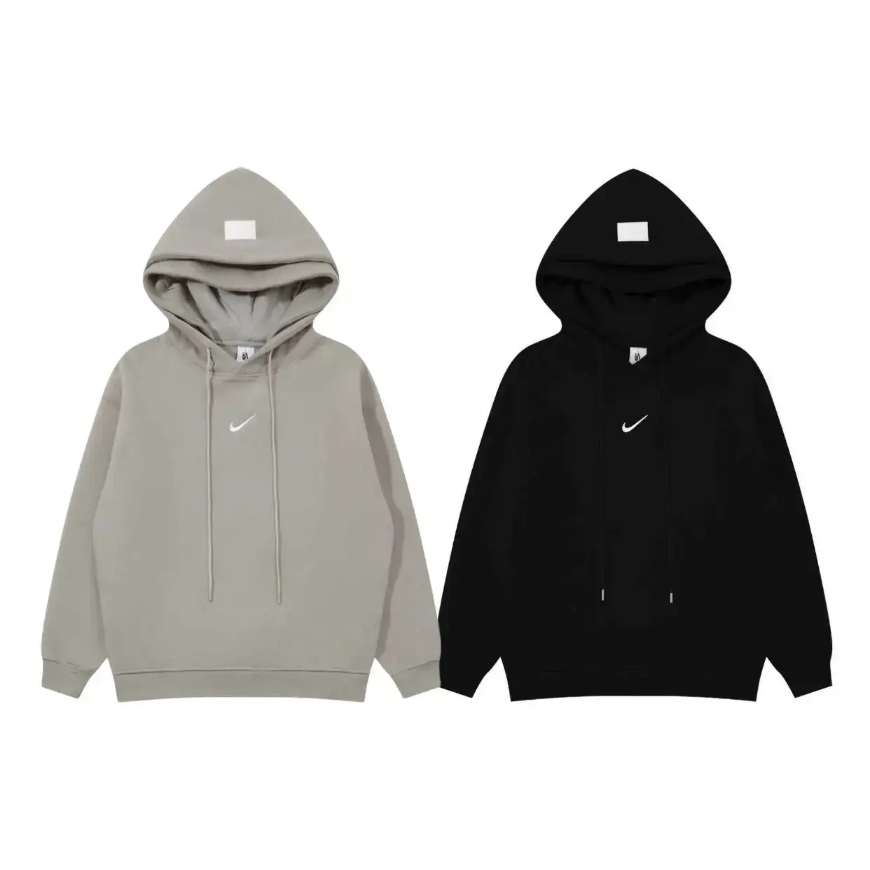 FOG x NK 联名款小钩子刺绣双帽加绒连帽卫衣帽衫lb