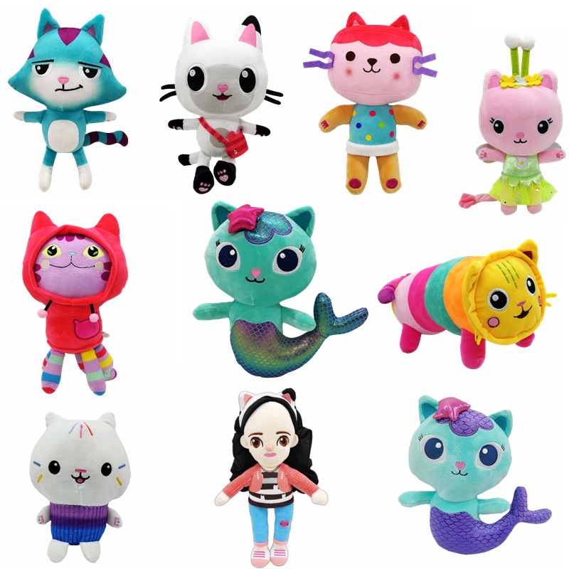 Cross Border New Gabby's Dollhouse Gabby's Doll House Bear kitten Plush Toy Wholesale