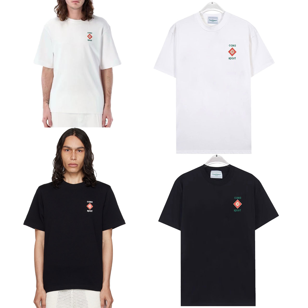 Casa Men's Short-sleeved New Summer Trendy Brand Casablanca Classic Logo Letter Printed Teenager T-shirt