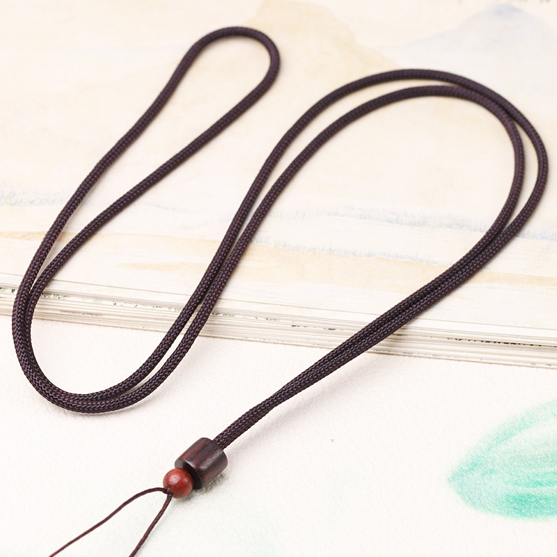 Single sandalwood wooden pendant lanyard simple and elegant gold beeswax Bodhi Jade jade necklace rope wholesale
