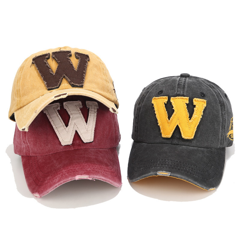 Spring Cross-border New Baseball Cap Men's W Letter Embroidered Cap Women's Summer Outdoor Sun Protection Sun Hat Tide