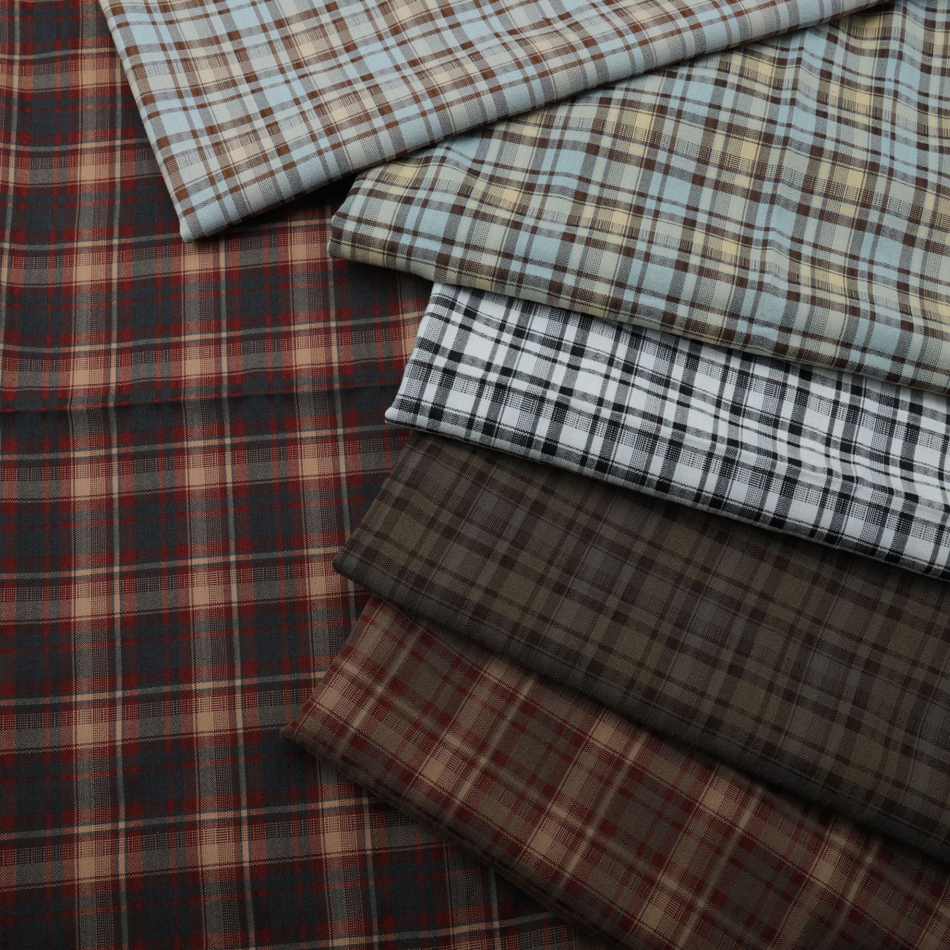 Tr Woven Elastic Spring & Fall Casual Loose Shirt Pants Material Plaid Cloth Large Intestine Hair Ring DIY Handicraft Fabric