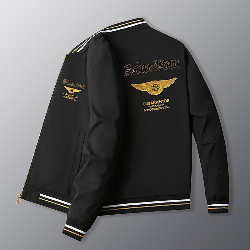 European Station 2023 Spring and Autumn New Aviator Embroidered Jacket Men's Long Sleeve Korean Fashionable Youth Fashion Handsome Top