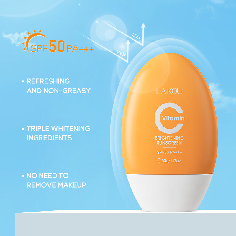 LAIKOU Laiko Vitamin C Isolation Cream sunscreen cream50g Skin Color Moisturizing Factory Wholesale