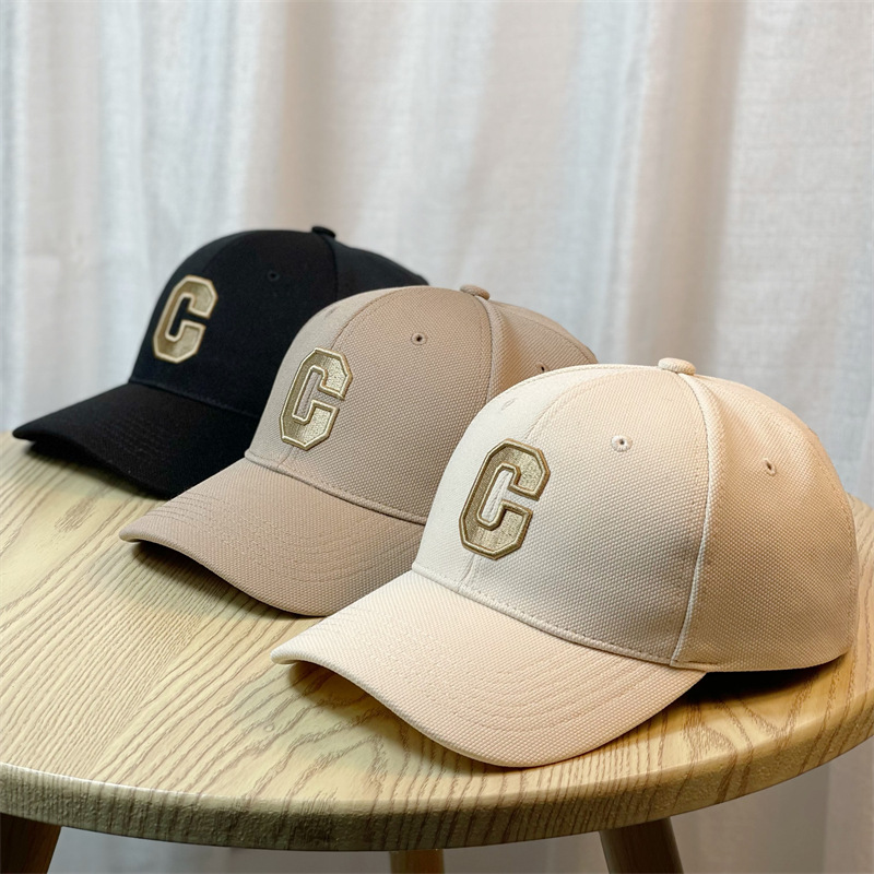 2025 Spring and Autumn New Large C Three-Dimensional Letter Baseball Cap Fashionable Versatile Couple's Visor Hat Unisex Sun Hat