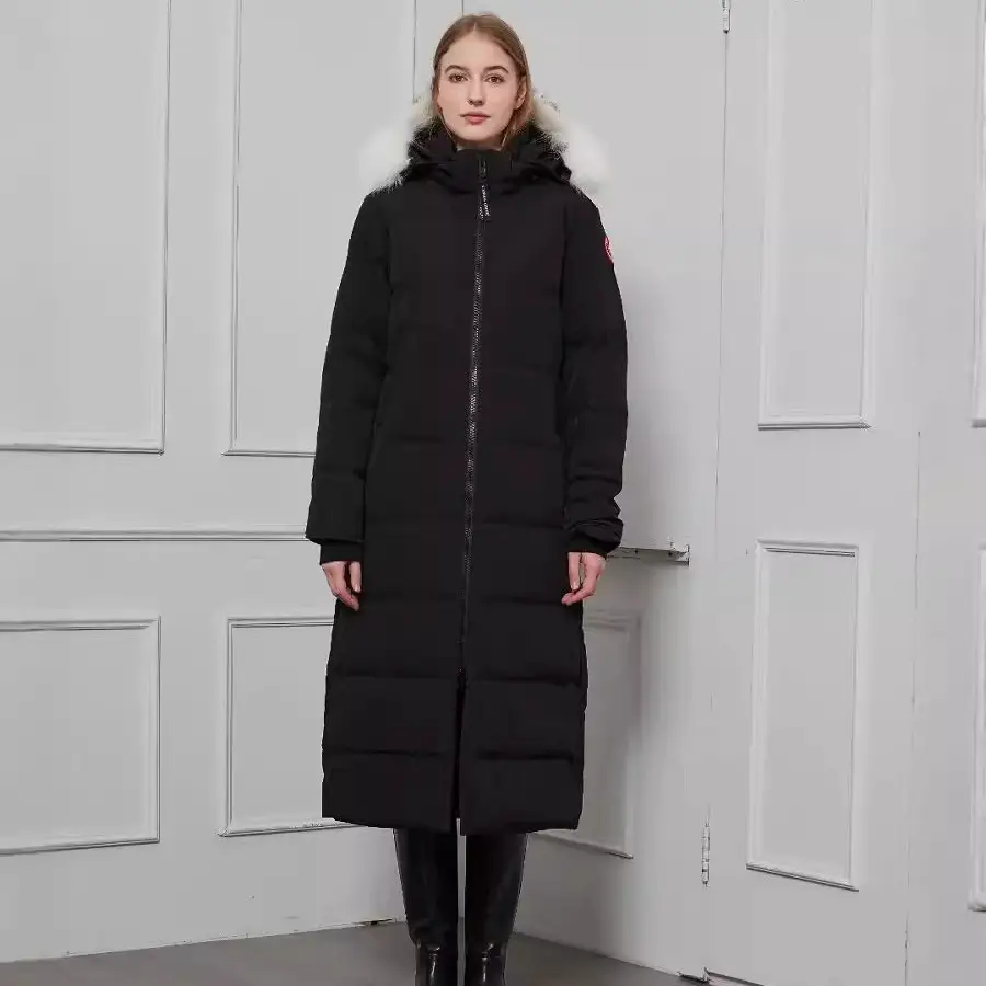 High Version Big Goose 22 Canadian Same Women's Slim Fit Super Long Down Jacket Warm Jacket Parka
