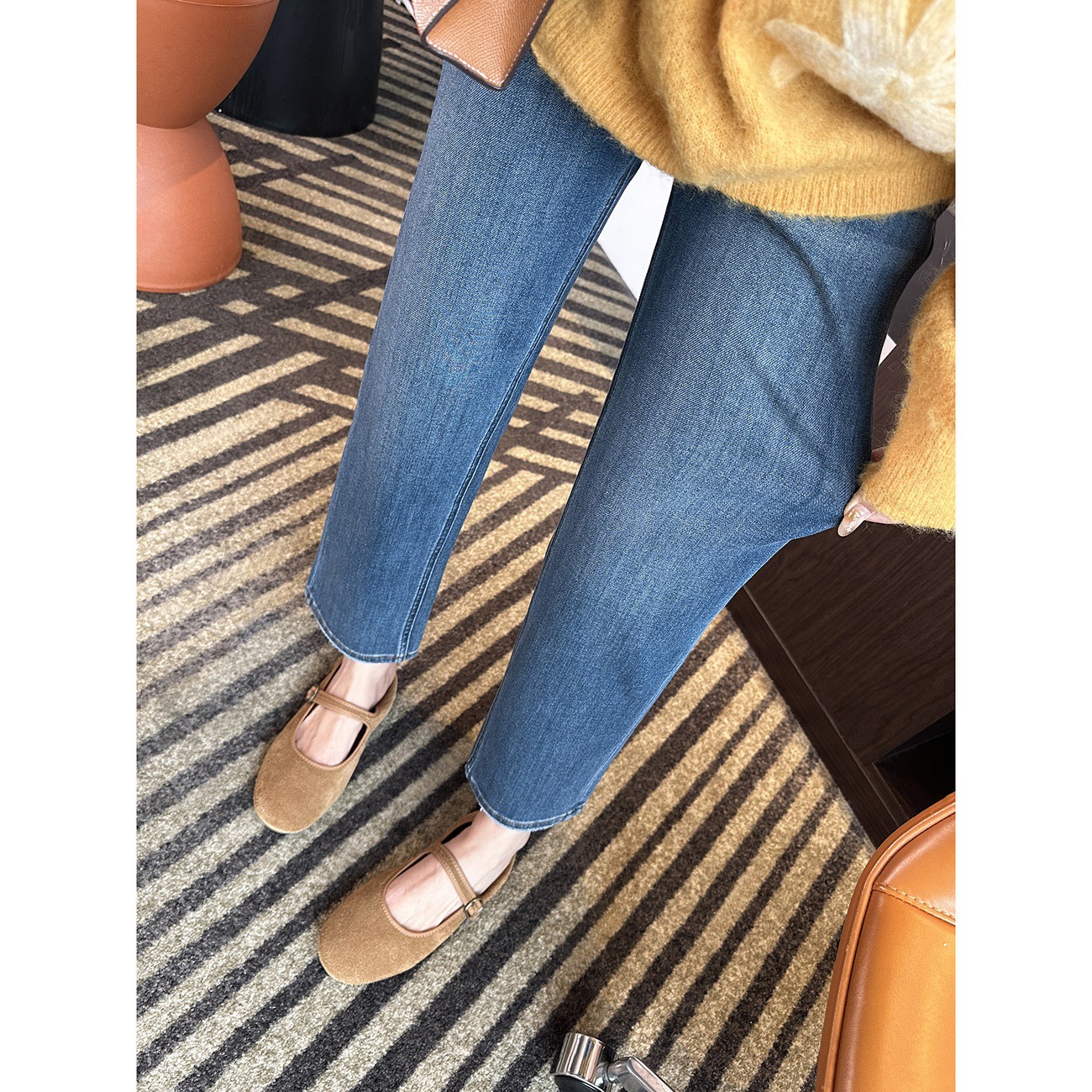Number One in Straight-Leg Fashion!~ New Spring High-Waisted Narrow Straight-Leg Jeans for Petite Women, Cropped Baguette Pants