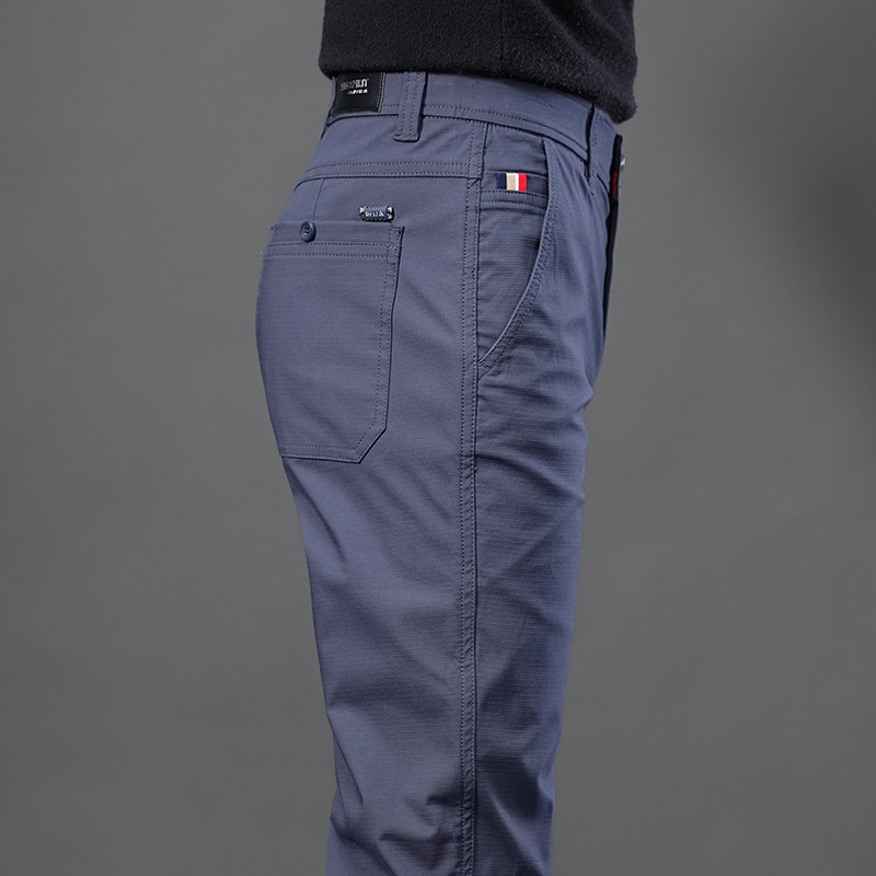 2025 Summer New Casual Pants Men's Light Business High-Quality Small Straight Pants Trendy Versatile Boys' Pants