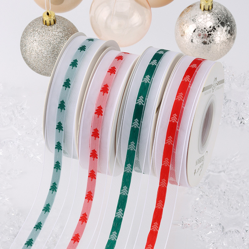 2026 Christmas Gift Wrapping Ribbon Satin Ribbon Bouquet DIY Handmade Decorative Ribbon Ribbon Christmas Ribbon