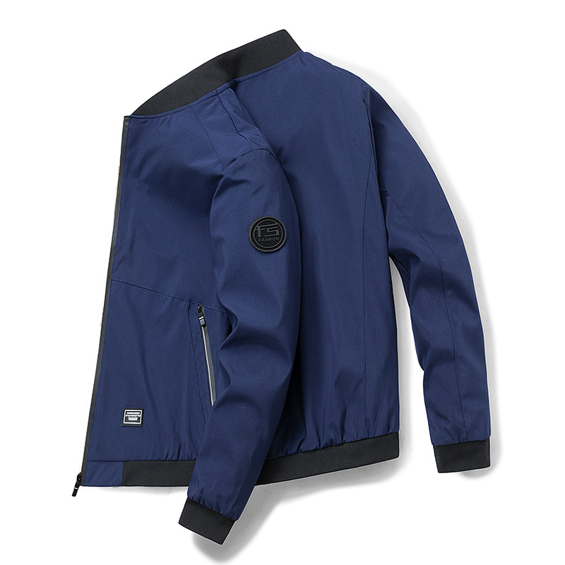Cross-Border Foreign Trade Tiktok Kuaishou Live Broadcast Popular Spring and Autumn Jacket Men's Outerwear Stand Collar Korean Style Youth Baseball Jacket Sports