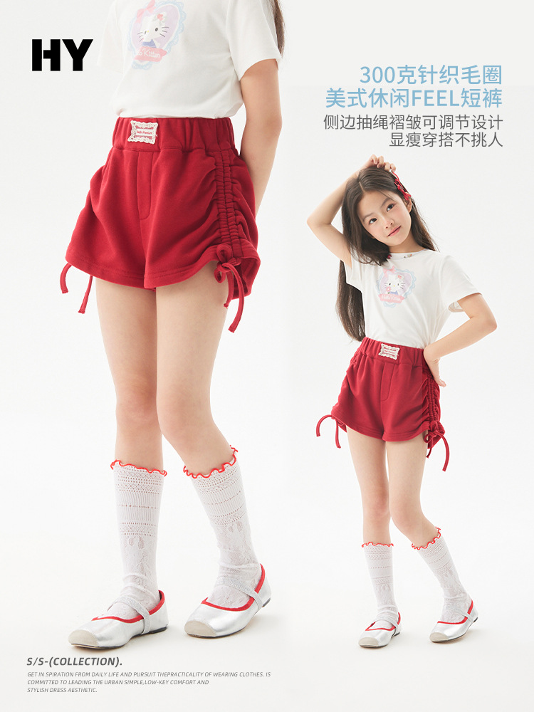 Girls' American-Style Trendy Shorts 2026 Summer New Children's Casual Thin Clothing Pants for Older Kids Summer Fashion